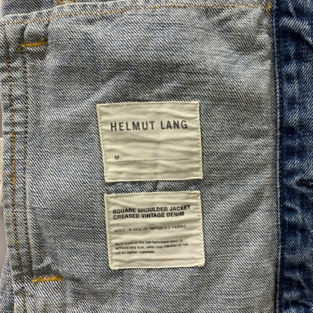 SMALL LEFT! [NEW] Helmut Lang Square Shoulder Denim Jacket - Picture 10 of 16